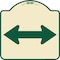 Signmission Bidirectional Arrow Black Heavy-Gauge Aluminum Architectural Sign, 18" x 18", TG-1818-24312 A-DES-TG-1818-24312 - alternate 1